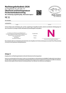 Bild von D32 - Digitale Nachtangelerlaubnis Oberhavel und Emstergewässer